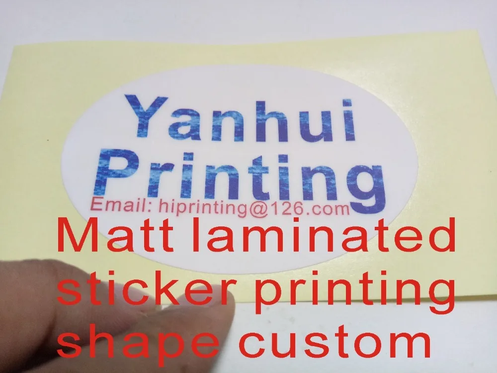 Matt laminated vinyl waterproof sticker label printing customin