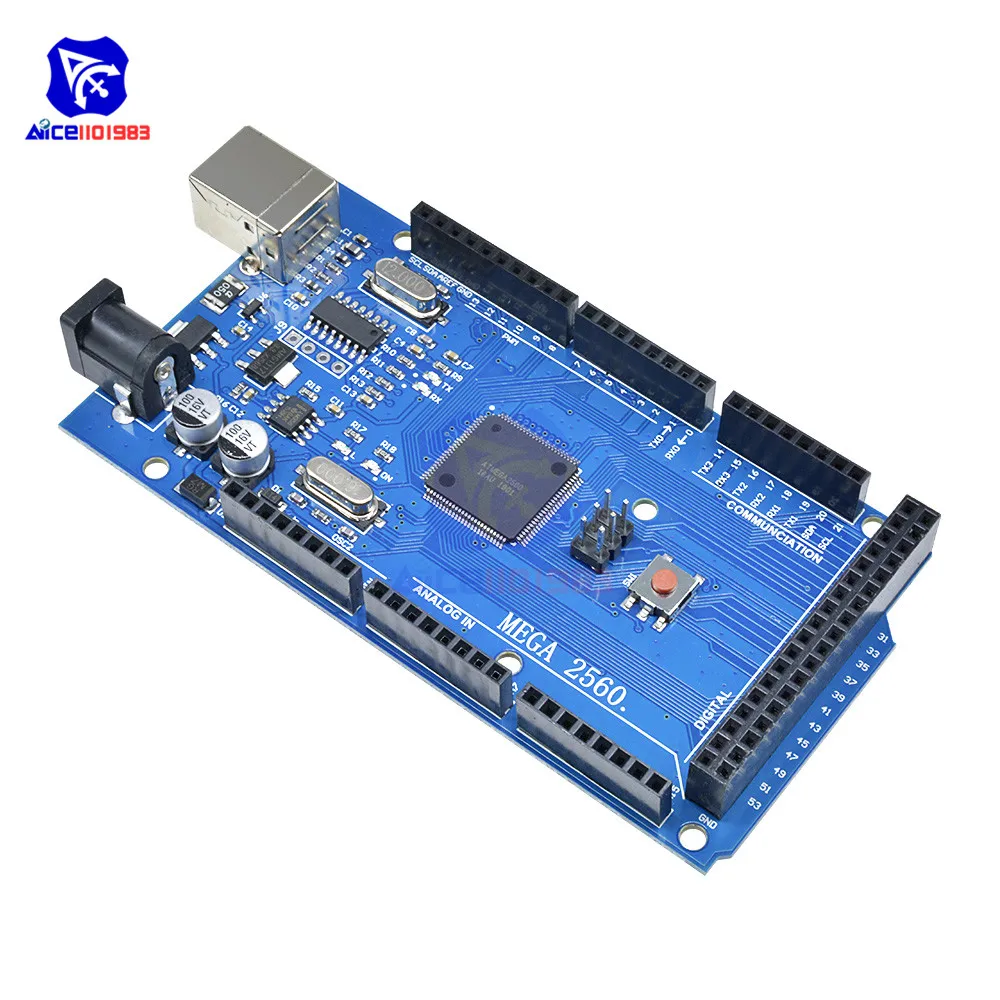 Mega2560 R3 ATmega2560-16AU CH340 макетная плата usb type B для Arduino