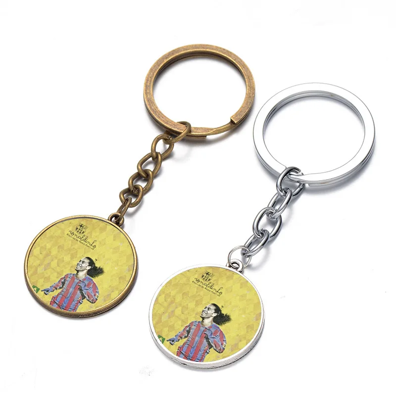 TJP Soccer Elf Ronaldinho Ronaldo Brasil Star Time Jewel Keychain Pendant Wholesale Small Gifts | Украшения и аксессуары