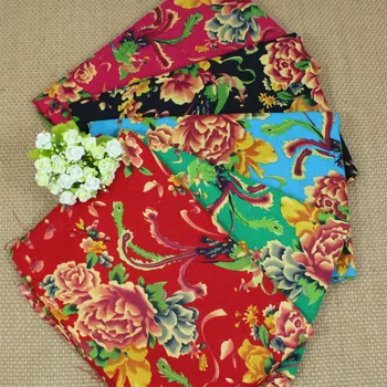

5 Pcs/Lot 50x70cm Soft Linen Cotton Fabric Flowers Printed Pattern Quilted Fabrics for Sewing Dress Clothes Curtain Tissue