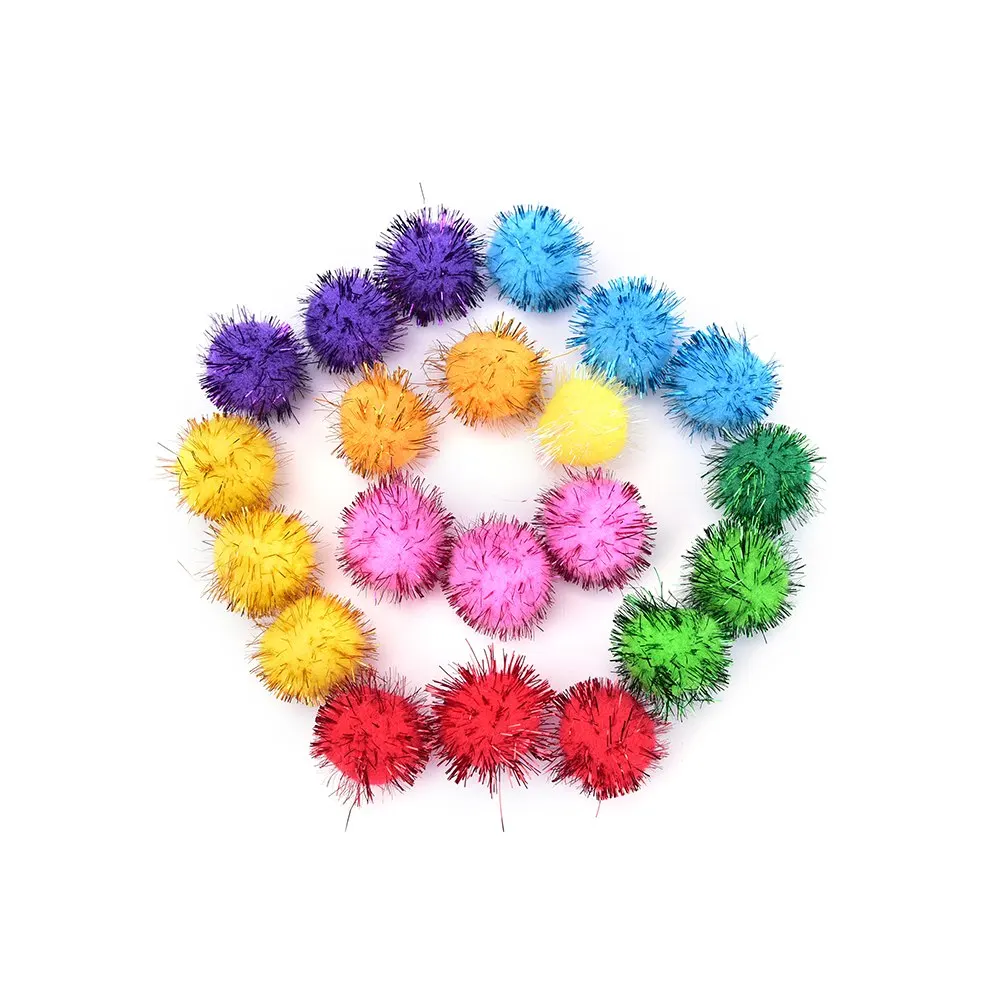 Пушистые Помпоны смешанных цветов Pom Poms Tinsel Свадебная вечеринка мяч украшения поставки 30 мм 50 шт