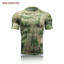 Быстросохнущая сжатия Для мужчин; короткий рукав футболки для бега рубашки Фитнес Tight Теннис Футбол тренажерный зал Спортивная