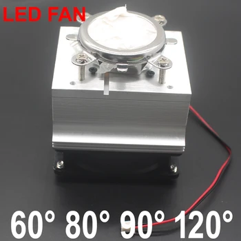 

LED Heatsink Cooling Radiator + 60 80 90 120 Degrees Lenes + Reflector Bracket + Fans For High Power 20W 30W 50W 100W LED