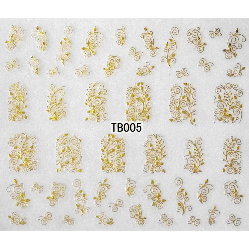 

1X SELF ADHESIVE GOLD SILVER 3D NAIL ART METAL STICKER DECAL SLIDER TATTOO FLOWER CAMELLIA BUTTERFLY AZALEA TB04-06