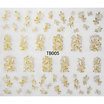 

1X SELF ADHESIVE GOLD SILVER 3D NAIL ART METAL STICKER DECAL SLIDER TATTOO FLOWER CAMELLIA BUTTERFLY AZALEA TB04-06
