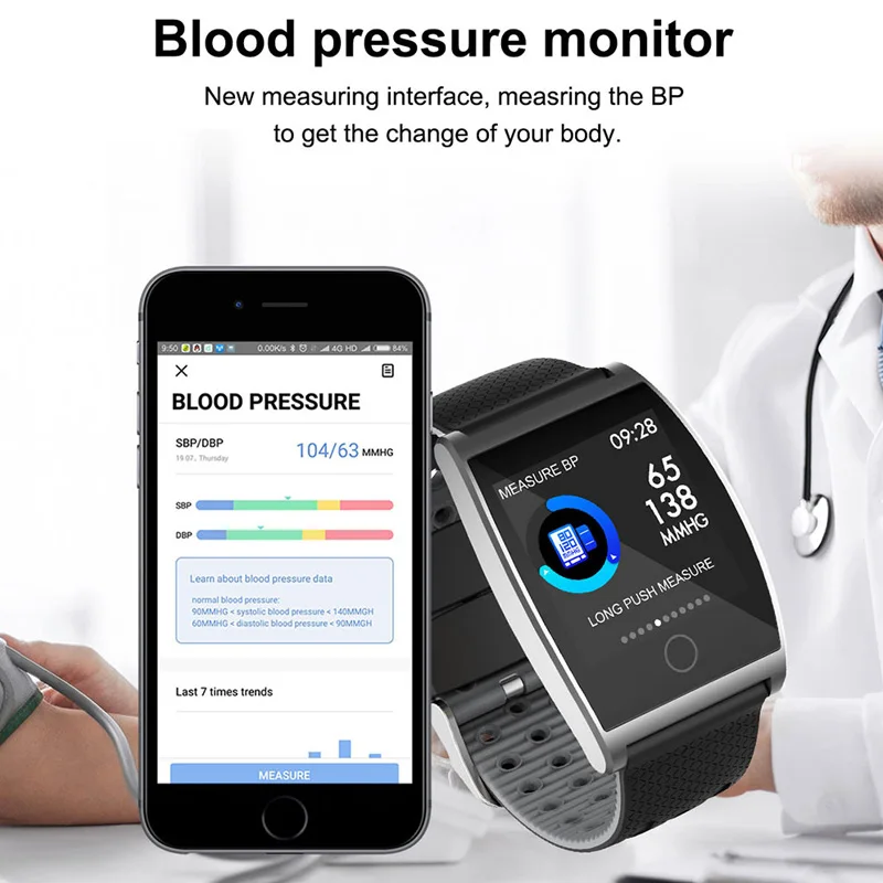 Skup Inteligentny zegarek wodoodporny QS05 ciśnienie krwi Smartwatch GPS opaska monitorująca aktywność fizyczną pulsometr przypomnienie połączeń zegarek mężczyźni kobiety