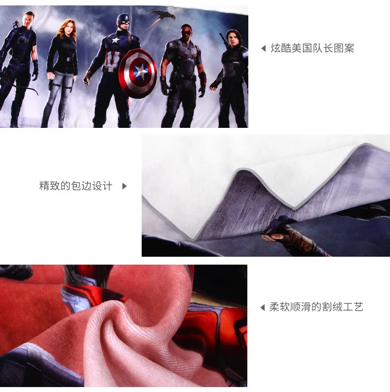 Дисней Ограниченная серия Marvel Капитан Америка 3 фильм Коллекционное издание цифровое полотенце для лица с принтом хлопок супер мягкое полотенце для лица