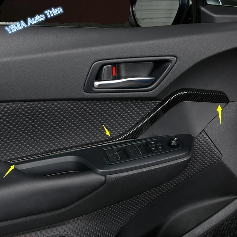 

Lapetus Car Styling Inner Handle Door Decoration Strip Cover Trim ABS For Toyota C-HR CHR 2016 2017 2018 2019 Carbon Fiber Style