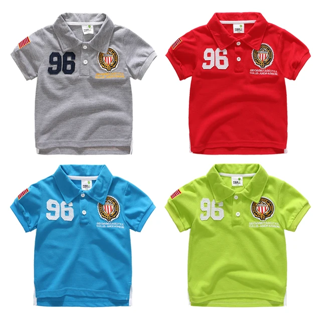 short sleeve kids boys polo shirts 