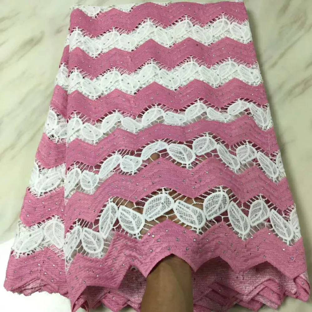

Latest Swiss voile lace African Guipure Lace Fabric With Stones Nigerian French Lace Fabric Embroidered French Net Lace