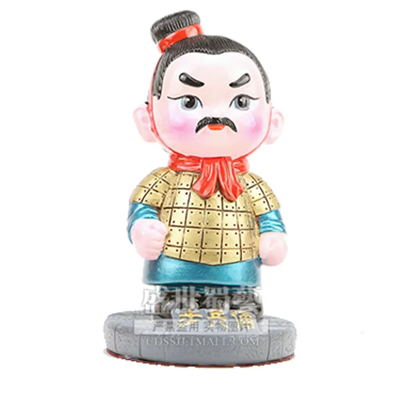 

10cm Height Terra Cotta Warriors Dolls Folk Handicraft Furnishing Articles Chinoiserie Gifts