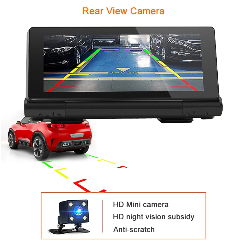 Bluavido " сенсорный 4G Android DVR камера gps FHD 1080P Dash Cam навигация ADAS ночное видение двойной объектив Автомобильный видеорегистратор wifi