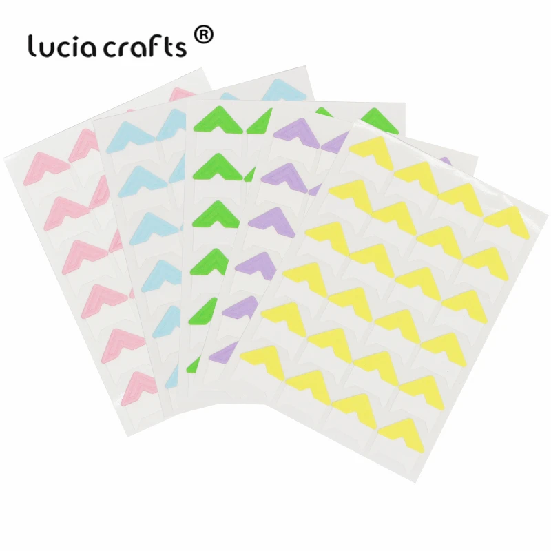 Lucia crafts(1 лист = 24 шт Угловые наклейки) Бумага для скрапбукинга DIY свадебный фотоальбом рамка Декоративные наклейки I0509