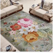 Ручной трехмерный резной ковер из чистой шерсти китайский деревенский стиль американский журнальный столик для гостиной ковер