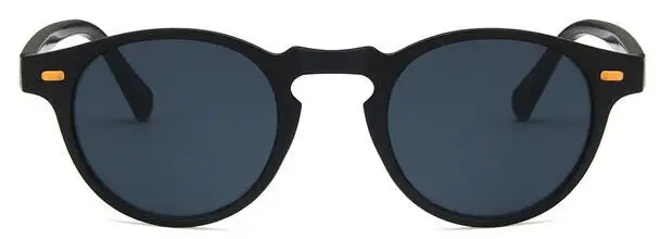 Круглые Солнцезащитные очки, мужские винтажные маленькие солнцезащитные очки, Дамская оправа для очков, Ретро стиль, модный бренд wo, мужские черные очки