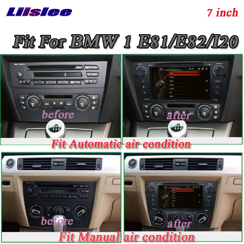 Top Liislee For BMW 1 E81 E82 I20 Stereo Radio 3G BT Canbus DVD Player GPS MAP Navigation 1080P HD Screen System Original NAV Design 1
