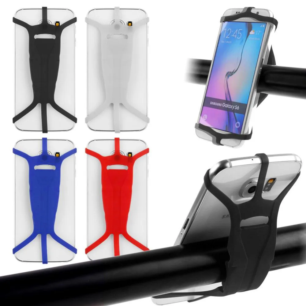 Phone Handlebar Stand Bracket Bike Bicycle Motorcycle Mobile Phone Silicone Holder Mount For Cellphone GPS Bicycle Accessories