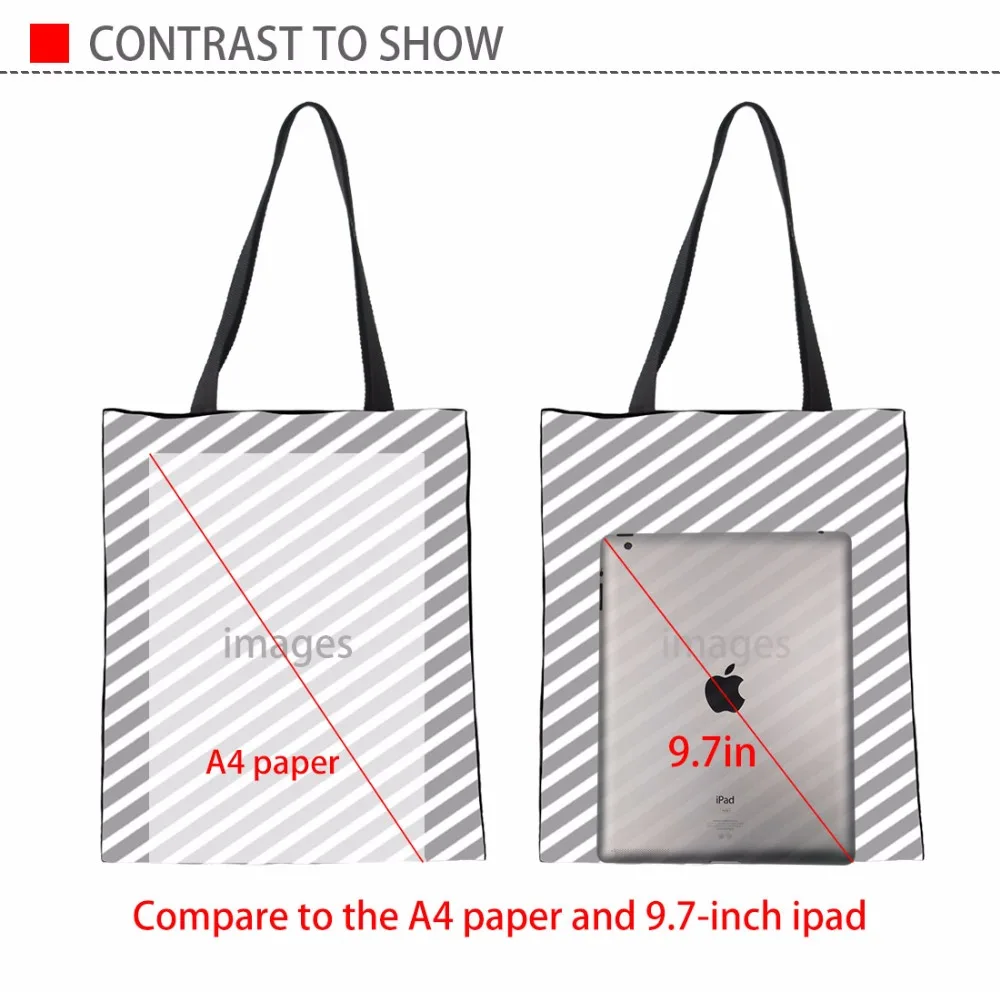 Coloranimal Music Note Pattern Women Eco-friendly Handbag Youth Girl Casual Canvas Top-handle Bag Shopping Beach Tote Bag