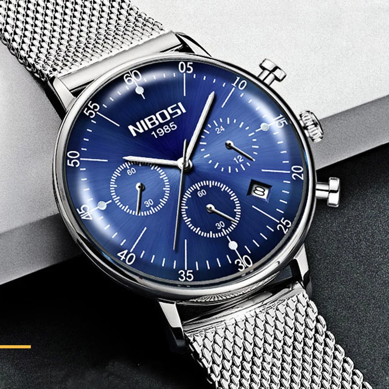 

NIBOSI Quartz Watches Men Minimalist Army Military Luminous Deportivo Waterproof Luxury Watches Men Top Brand Relogio Masculino