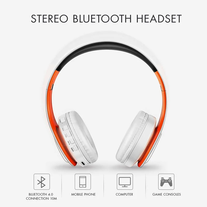 Easyidea наушники для телефона стерео bluetooth наушники гарнитуры Складные спортивные наушники Поддержка SD карт с микрофоном беспроводные наушники