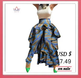 Базен Riche африканская вощеная ткань принт Дашики юбка плюс размер 6xl африканская одежда для женщин повседневные хлопковые трапециевидные
