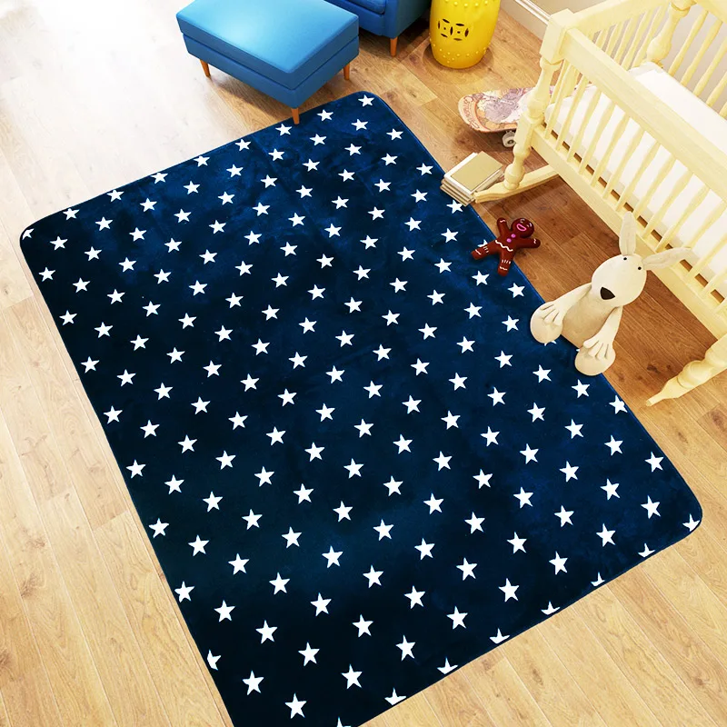 Star Mat 130X185CM Night Stars Carpets For Living Room Children Rugs And Carpets Coffee Table Area Rug Children Play Game Mat