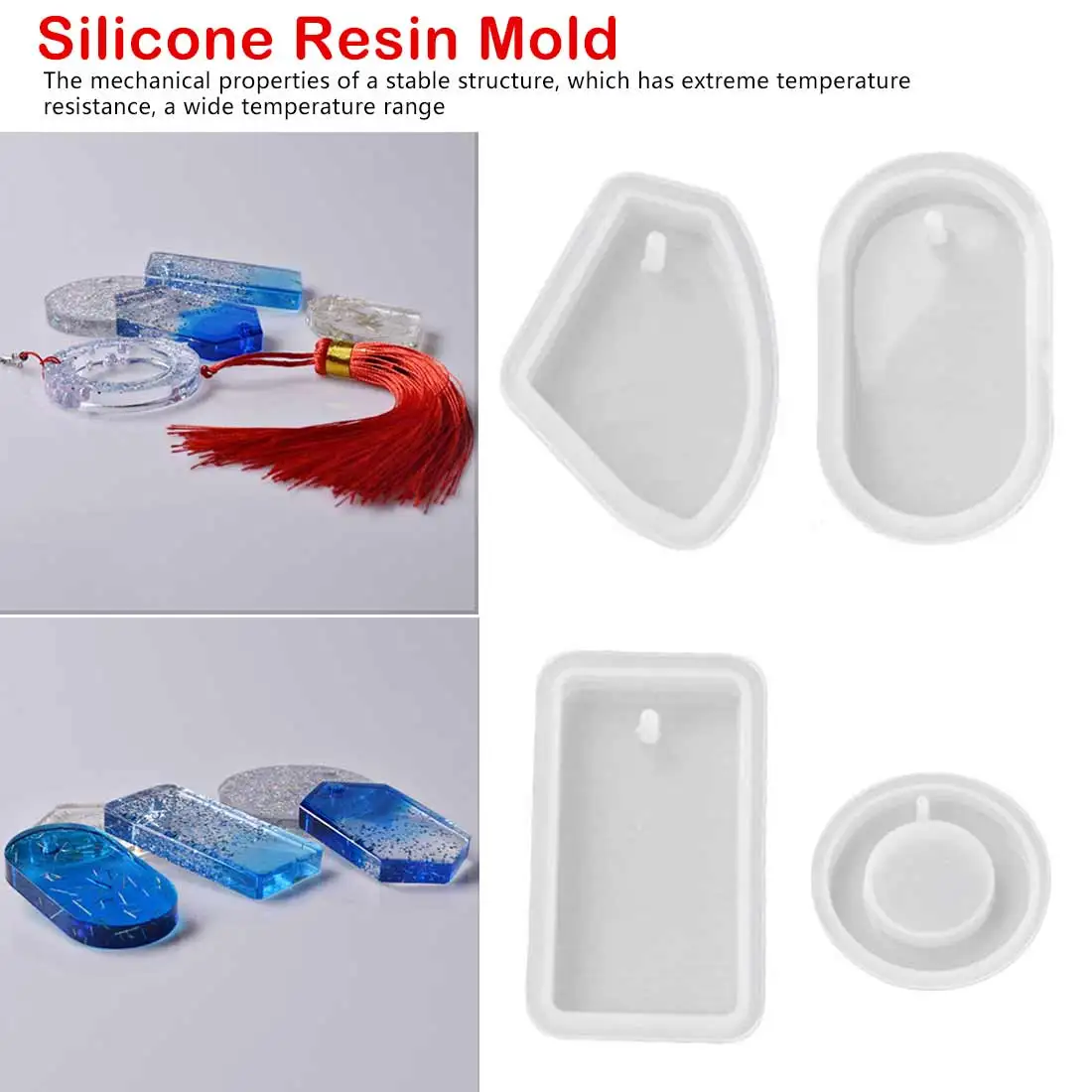

Silicone Mold DIY Geometric Triangle Mirror Craft Jewelry Making Chic Decorative Cake