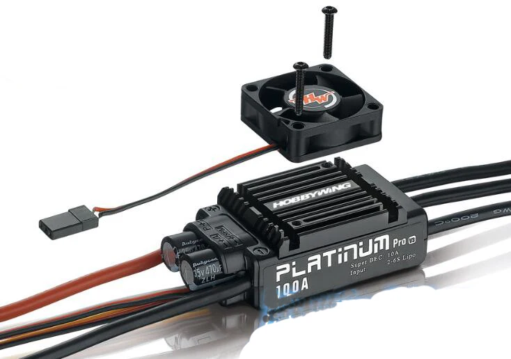 

1PC Hobbywing Platinum 60A 80A 100A 120A V3 Brushless ESC 2-6S Electric Speed Controller Regulator fr RC 450L 500 550 Helicopter