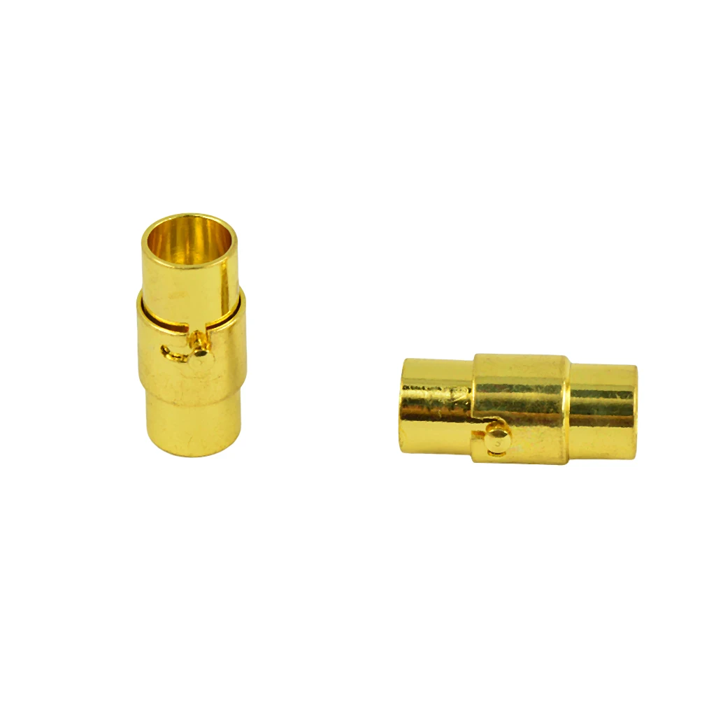 20 Sets Leather-Kumihimo Glue In Magnetic Clasp Slide Lock Bracelet DIY 4mm