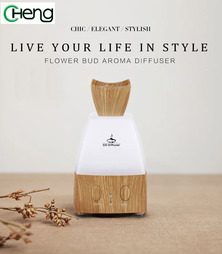 Мини Деревянный ароматерапия светодиодный свет меняется диффузор