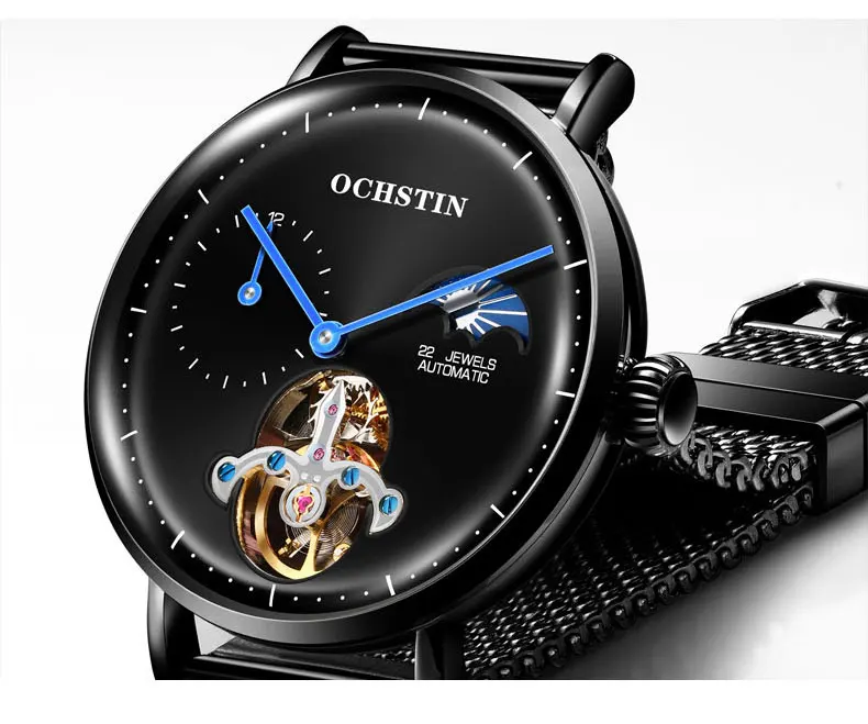 Мужские часы Топ бренд модные большие дизайнерские автоматические механические наручные часы с каркасом турбийон часы Relogio Masculino