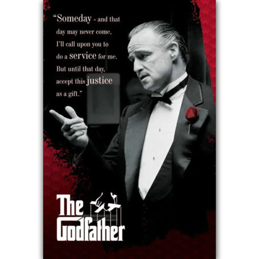 

MQ2283 The Godfather Someday Quote Classic Movie Film Hot New Art Poster Top Silk Light Canvas Home Decor Wall Picture Printings