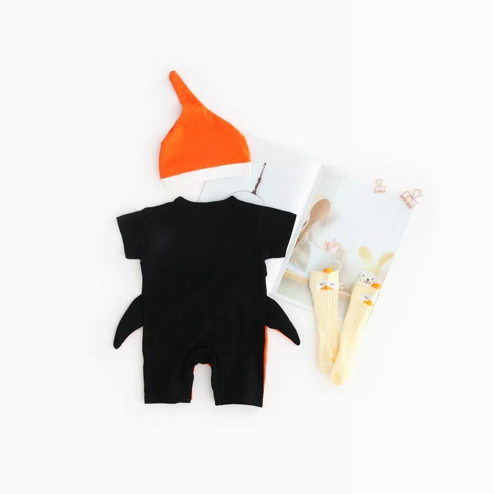 Одежда для новорожденных; Детский комбинезон с животным принтом+ шапочка; комплект одежды для маленьких девочек; хлопковый Детский костюм для малышей; комбинезон с пандой для маленьких мальчиков