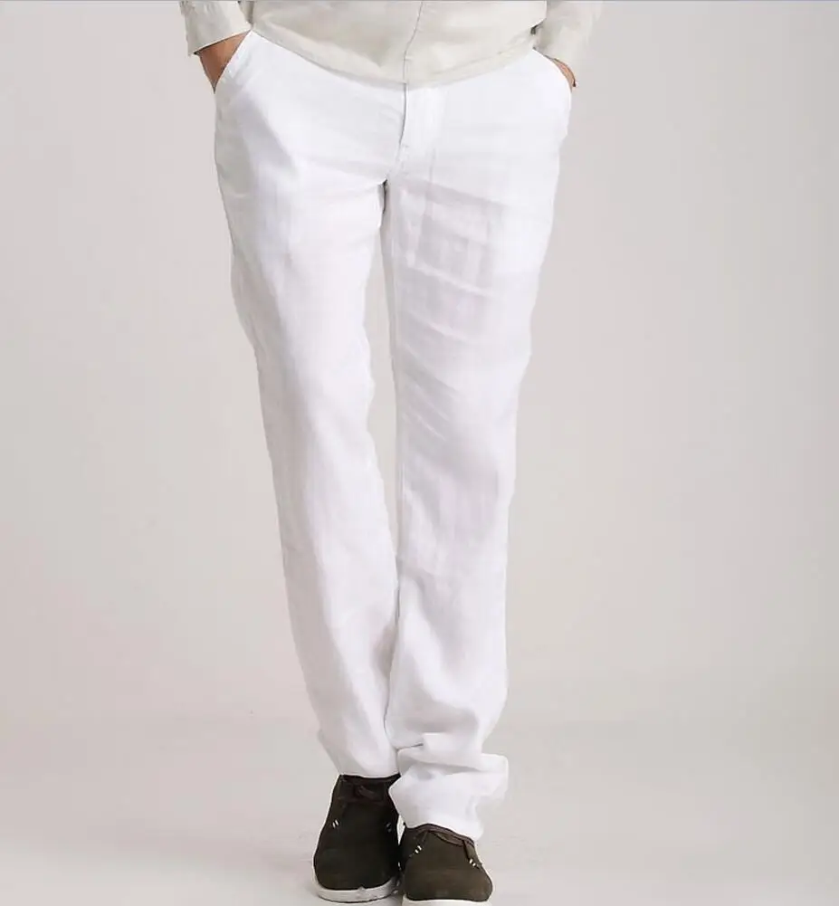 

28-44 ! 2016 Men's clothing summer ultra-thin breathable fluid hemp trousers casual Linen pants loose plus size singer costumes