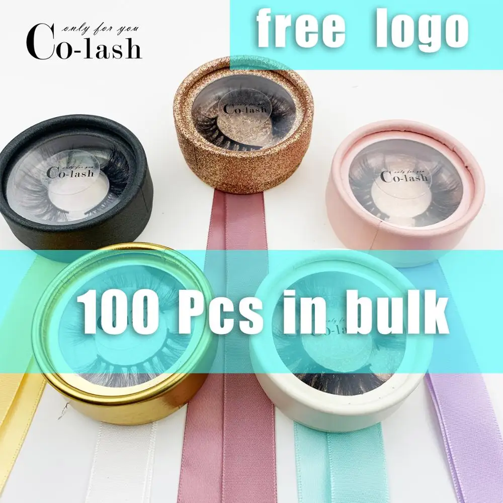 

Colash New arrivals 3D mink lashes paper round box custom handmade mink fur eyelashes packaging own logo