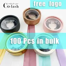 Colash New arrivals 3D mink lashes paper round box custom handmade mink fur eyelashes packaging own logo