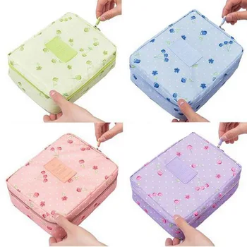 

Women Floral Dot Cosmetic Bag Makeup Organizers Portable Beauty Pouch Functional Bag Toiletry Makeup Case