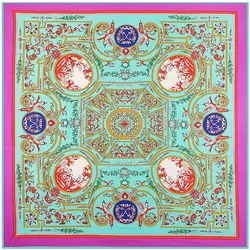 POBING Элитный бренд квадратном шарфы палантины Винтаж геометрический шейный платок оригинальный Дизайн этнических ваза шелковые платки