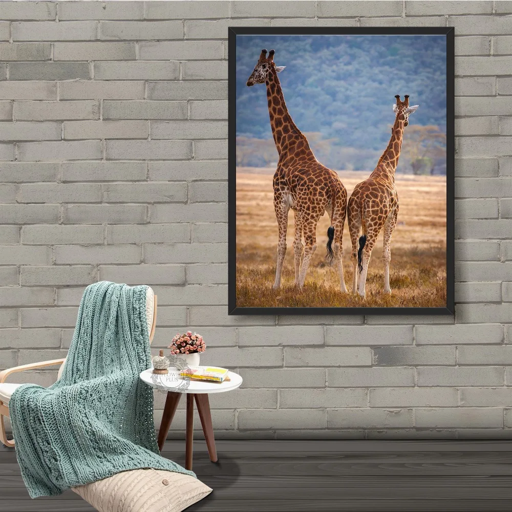 

Home Decor Prints Painting Nordic Style Giraffe Grassland Pictures Wall Art Modular Canvas Poster Modern For Bedside Background