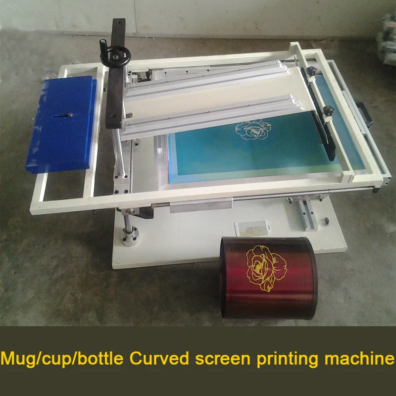 Ручная цилиндрическая кружка/чашка трафаретная печатная машина Лидер продаж