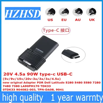 

20V 4.5a 90W type-c USB-C new original Adapter FOR Dell Latitude 5280 5480 5580 7280 7480 7380 LA90PM170 TDK33 0TDK33 TPN-DA08