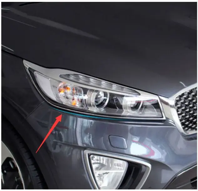 Chrome Front Head Lamp Garnish Cover Trim Molding for KIA 2016-2018 Optima K5