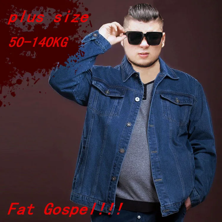 Мужские Винтажные джинсовые куртки размера плюс 6XL 7XL 8XL осенние джинсы куртки|jeans