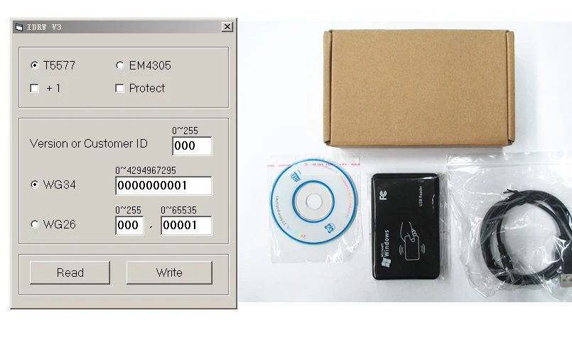 USB 125 кГц RFID EM4305 T5567 кард ридер/Писатель Копир/Писатель программист горелка|rfid