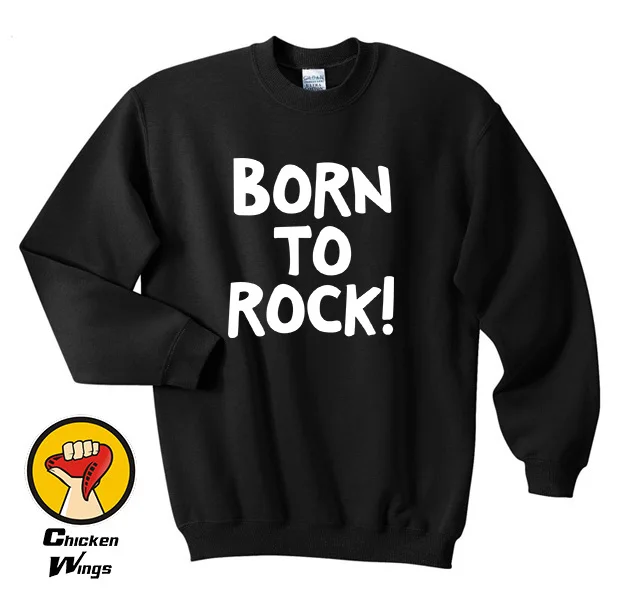 Born to Rock рубашка с принтом Мужская футболка Женские Девушки Swag Tumblr Топ Crewneck Толстовка Унисекс более Цвета XS-2XL