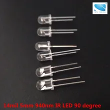 20 шт./партия 5 мм 14mil инфракрасный ИК светодиодный 940nm Невидимый диод 90 градусов через отверстие светодиодный светильник диоды для дистанционного управления