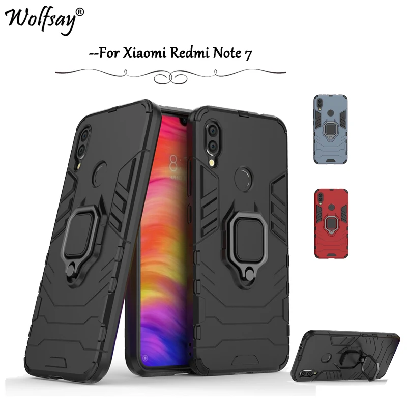For Xiaomi Redmi Note 7 Case Shockproof Armor Silicone Cover Hard Phone | Мобильные телефоны и аксессуары
