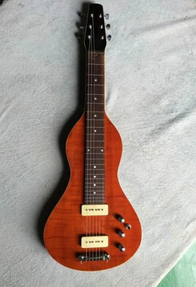 

Wholesale Travel electric guitar one piece body and one piece neck in Natural Brown 140610 free shipping