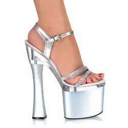7 дюймов босоножки на высоком каблуке новые продавать дешевые 18 см пикантные блестящие с летние сандалии танцевальная обувь