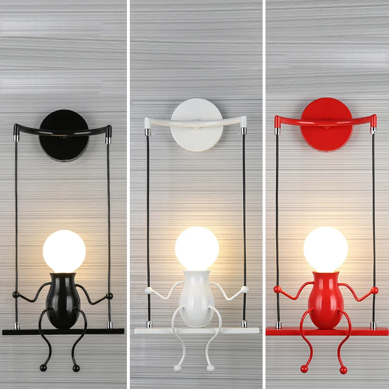 

Led Wall Lamp Creative Swing Wall Mounted Iron LED Wall Lights Bedroom Bedside Light Restaurant Atmosphere Lighting Dropshipping